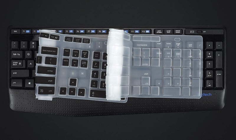LEZE Keyboard Cover for Logitech MK345 Wireless Keyboard, Logitech MK345 Keyboard Skin Protector - Clear - Image 5